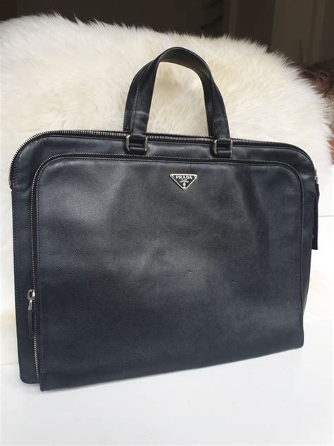 prada laptoptasche leder